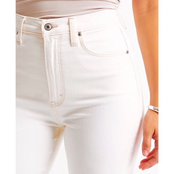 Abercrombie & Fitch The Ankle Straight Curve Love Ultra High Rise Cream‎ Size 24 - Picture 6 of 13